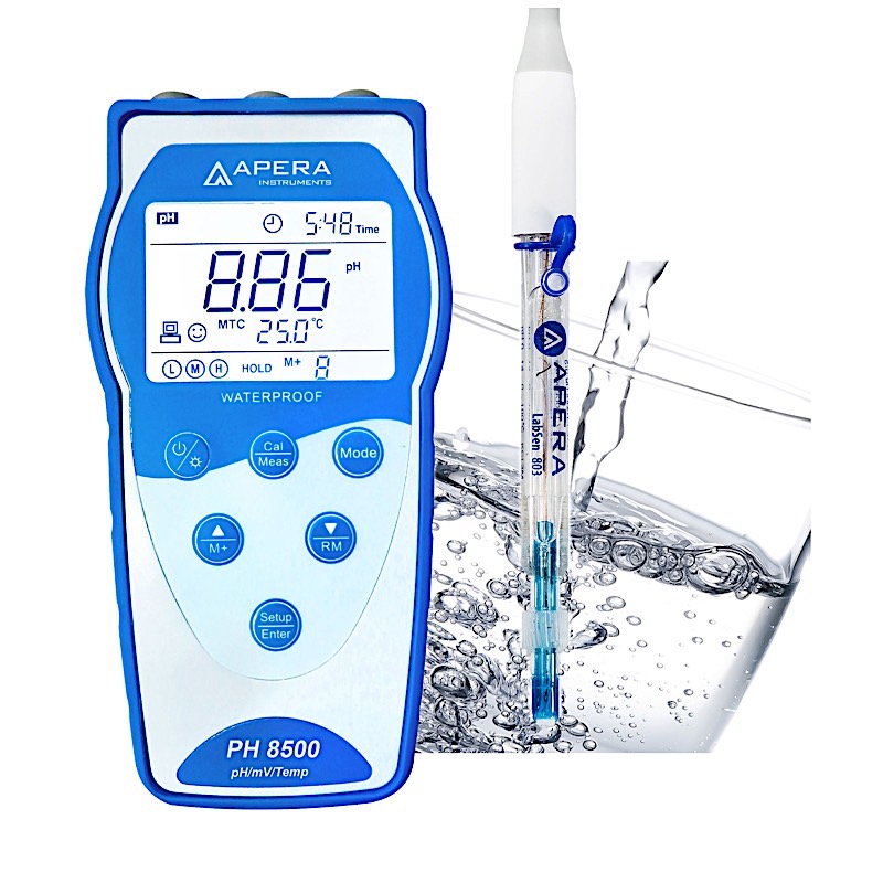 Máy đo pH/mV/nhiệt độ cầm tay trong nước sạch Apera PH8500-PW